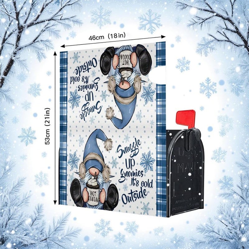 VBXNT Store Cartoon Santa Claus themed mailbox cover, magnetic waterproof mailbox packaging 18x21 inches standard size, snow oxford cloth mailbox decoration for Christmas, Thanksgiving, winter outdoor garden - Image 3